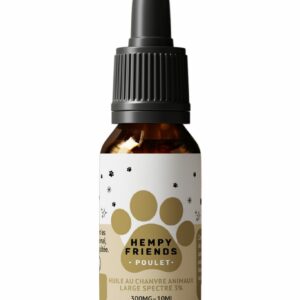 HUILE CHANVRE POUR ANIMAUX 3% – SAVEUR POULET