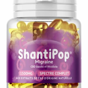 Gélules liquides Migraine : 1500mg CBD – Basilic & Rhodiola