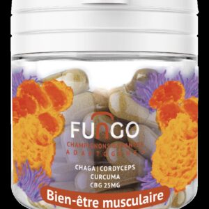 Gélules CBG – Bien être musculaire – Fungo – Champignons et plante adaptogènes